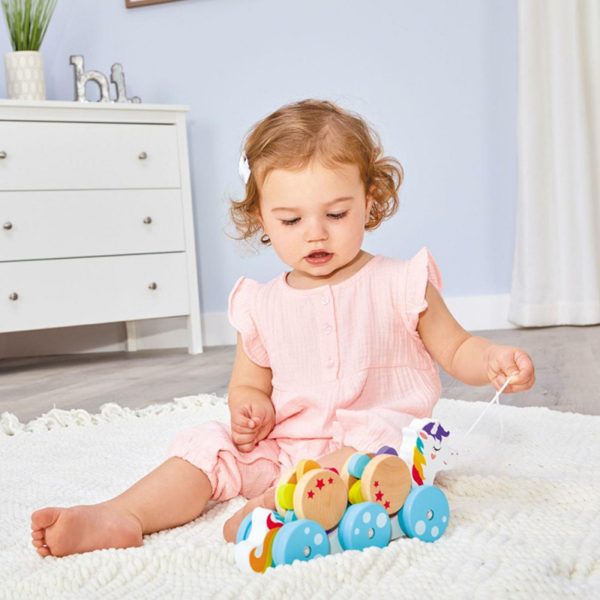 Baby Toys | Wooden Critters™ Pull Toy – Unicorn Baby Toys Baby Toys