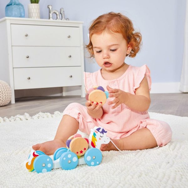 Baby Toys | Wooden Critters™ Pull Toy – Unicorn Baby Toys Baby Toys