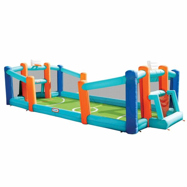 Bounce Houses And Inflatables | Huge Backyard Soccer & Basketball Court Active Play Bounce Houses And Inflatables