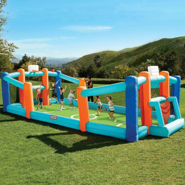 Bounce Houses And Inflatables | Huge Backyard Soccer & Basketball Court Active Play Bounce Houses And Inflatables