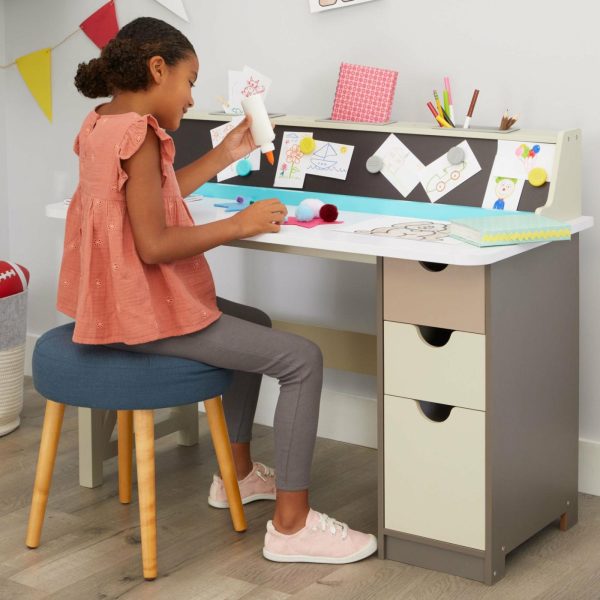 Kids Desks | 2-In-1 Chalkboard Desk Furniture Kids Desks