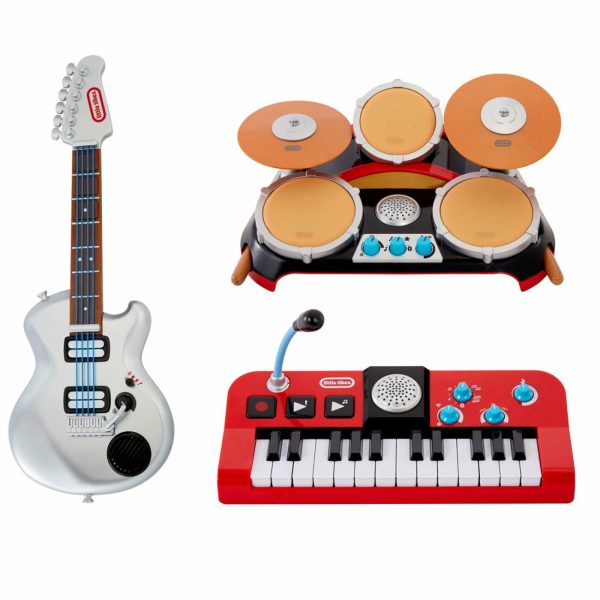 Music Toys | My Real Jam™ First Concert Set With Drums, Keyboard And Electric Guitar Preschool Toys Little Tikes