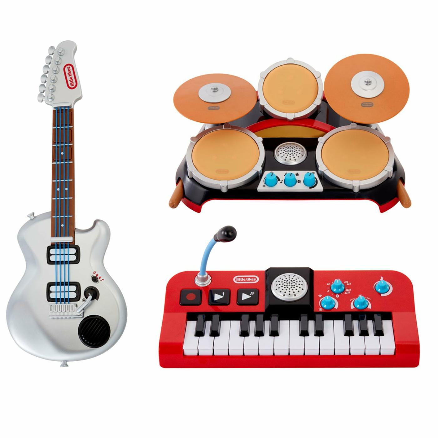 Music Toys | My Real Jam™ First Concert Set With Drums, Keyboard And Electric Guitar