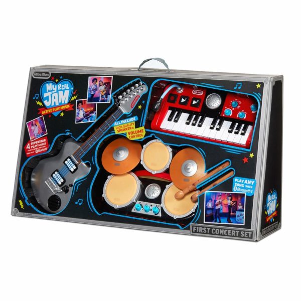 Music Toys | My Real Jam™ First Concert Set With Drums, Keyboard And Electric Guitar Preschool Toys Little Tikes