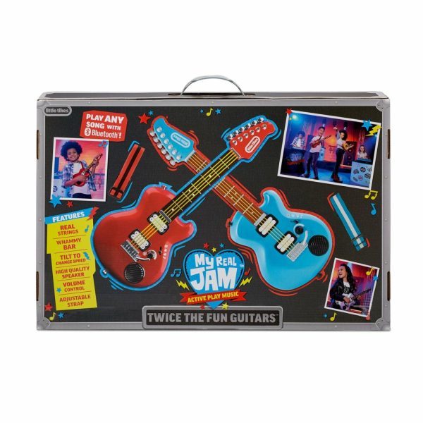 Music Toys | My Real Jam™ Twice The Fun Guitars – 2 Electric Guitars Music Toys Little Tikes