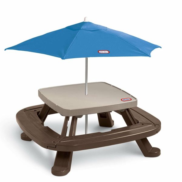 Patio Furniture | Fold ‘N Store™ Picnic Table With Market Umbrella Furniture Little Tikes