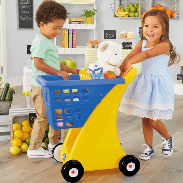 Role Play | Shopping Cart Blue And Yellow Preschool Toys Little Tikes