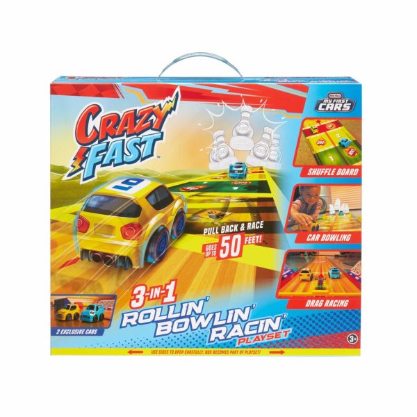 Toy Trucks And Vehicles | Crazy Fast™ 3-In-1 Rollin’ Bowlin’ Racin’ Playset Preschool Toys Little Tikes