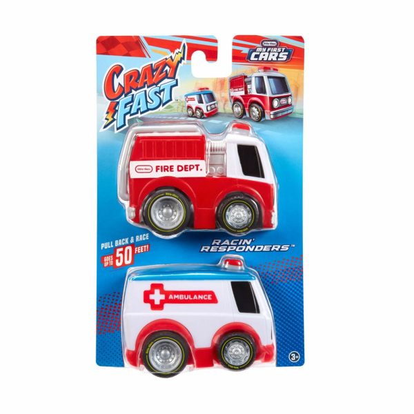 Toy Trucks And Vehicles | Crazy Fast™ Cars 2-Pack- Racin’ Responders Preschool Toys Little Tikes