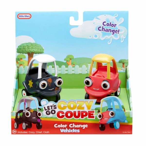 Toy Trucks And Vehicles | Let’S Go Cozy Coupe™ 2Pk Color Change Vehicles Preschool Toys Little Tikes