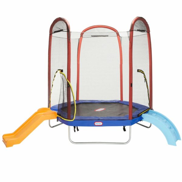 Trampolines | Climb ‘N Slide 7Ft. Trampoline™ Active Play Little Tikes