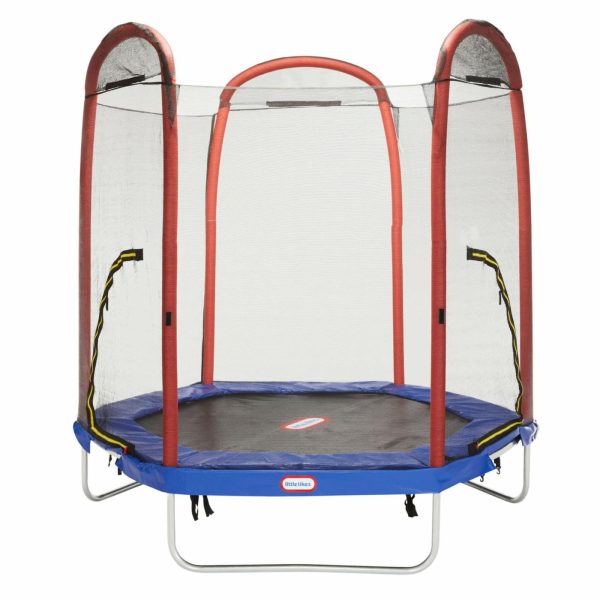 Trampolines | Climb ‘N Slide 7Ft. Trampoline™ Active Play Little Tikes