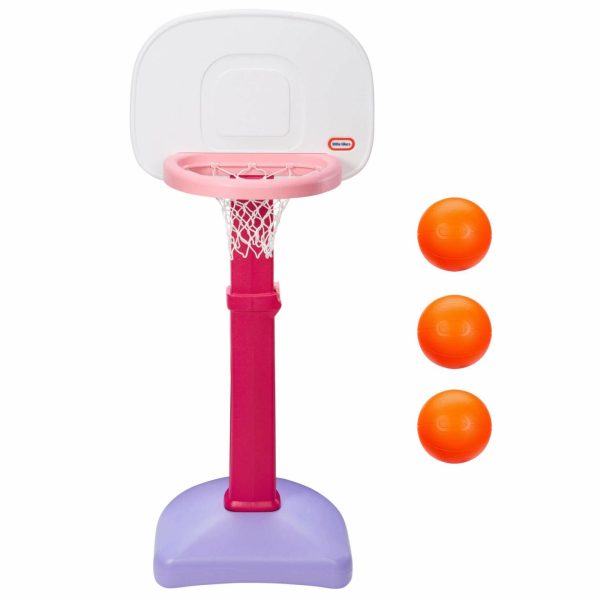 Sports Toys | Totsports™ Easy Score™ Pink Basketball Set With 3 Basketballs Active Play Little Tikes